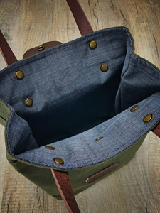 Versatile <b>Black</b> LCLB-0027 Lunch Messenger <b>Bag</b> <b>Canvas</b> Leather Handles Zipper Closure Durable Waterproof Multifunctional Features - Product Image 6