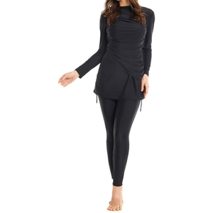 ชุดว่ายน้ำแขนยาวสำหรับผู้หญิงมุสลิมแบบสุภาพ5ชิ้น | ชุดป้องกันผื่นคันแบบเต็มตัว | ชุดว่ายน้ำอาหรับ - Product Image 5