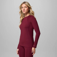 Chemise de base à manches longues pour femmes, coupe ajustée, protection UV, évacuation de l'humidité, tissu respirant et à séchage rapide OEM ODM personnalisé