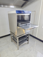 Lave-vaisselle commercial compact pour hôtel, lave-verres haute capacité, lave-tasses autonome sous comptoir