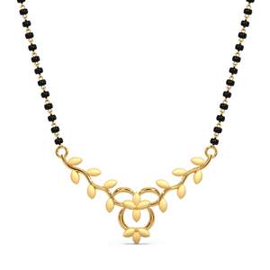 18K oro squisito Skylar Mangal Sutra ciondolo con Design minimalista per uso quotidiano collana tipo catene per donna - Product Image 2