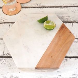 Planche à découper en marbre et en bois au design moderne et élégant Cuisine fonctionnelle essentielle pour la maison et les restaurants - Product Image 1
