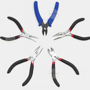 5 piezas de joyería de acero inoxidable de alta calidad, Mini Juego de Herramientas de alicates para cadena redonda DIY, cortador de nariz doblada, crimpadora - Product Image 1