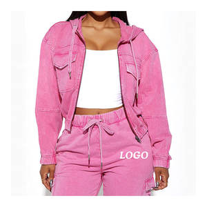 Chándal Personalizable para Mujer, Corte Regular, Color Sólido Informal, Bordado 3D, Secado Rápido, Impermeable, Transpirable y Ecológico - Product Image 5