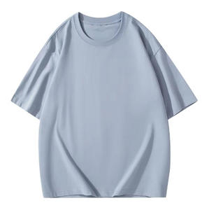 T-shirts en coton biologique lourd avec impression personnalisée et logo de haute qualité T-shirt à col rond personnalisé vierge T-shirt surdimensionné pour hommes - Product Image 4