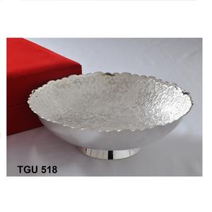 Cuenco Decorativo de Latón Plateado con Tema de Amor para Navidad - Product Image 4