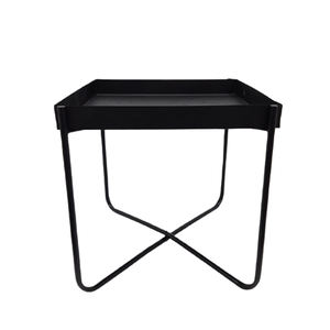 Mesa de centro cuadrada de Metal de lujo en forma de acabado recubierto de polvo negro mate artesanías de sala de estar de Navidad - Product Image 1