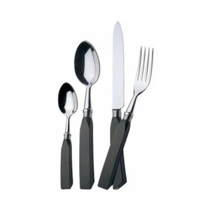 Ensemble de 4 couverts en acier inoxydable, idéal pour la cuisine, la salle à manger et la maison, couverts plaqués couleur argent, poignée design de luxe - Product Image 2