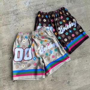 <b>Mesh</b> tShirt And <b>Short</b> Two Piece Set High Quality Custom LOGO Design StreetWear Jogging Wear Sweatsuits & Tracksuit Set - Product Image 5