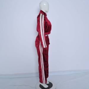 Ensemble de survêtement streetwear tendance pour femme, 100 % coton, tricoté, coupe oversize, deux pièces, style sportif décontracté - Product Image 6