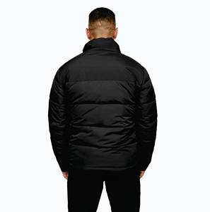 Abrigo acolchado resuelto para hombre 100% poliéster con cremallera larga y forro acolchado chaqueta negra con 2 bolsillos delanteros - Product Image 6