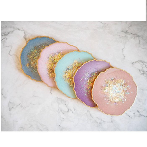 Indian Handcrafted Resin Wood Coaster Set Elegant Classic for <b>Table</b> <b>Protection</b> Directly Manufactured Available for Sale India - Product Image 6