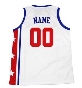 Prix de gros, maillot de basket-ball réversible sans manches de haute qualité 100 % polyester avec nom/numéro d'équipe personnalisé, séchage rapide - Product Image 2