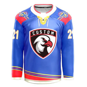 Vêtements de hockey d'équipe en sergé OEM Maillot de hockey sur glace personnalisé par sublimation pour l'entraînement - Product Image 2