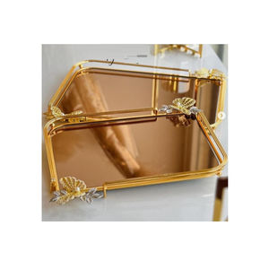 Plateaux de service de haute qualité en métal, plat de service décoratif pour la table, plateaux de service alimentaire pour les meilleures ventes - Product Image 1