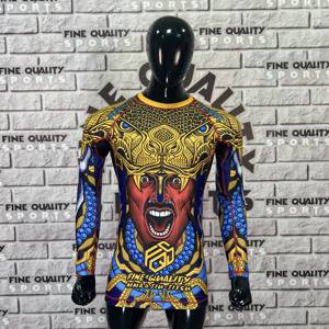 Hot Sale MMA Rash Guard Comfortable Mixed Martial Arts Wear Custom Made in Pakistan Latest Side Panel Mesh Panel Rash Guards - Product Image 2
