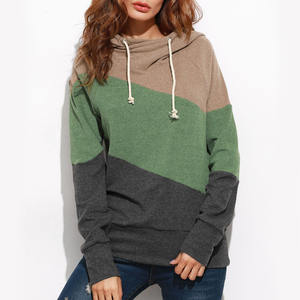 Sweat à capuche personnalisé brodé en blocs de couleurs Streetwear Pull en polaire de sport de haute qualité 100% coton Sweat à capuche surdimensionné pour femmes - Product Image 6