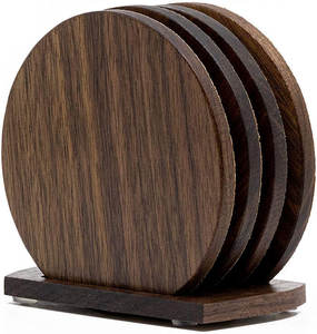 Dessous de verre ronds en bois et en marbre Dessous de verre sans bois et sans marbre pour graver des sous-verres en pierre en bois - Product Image 1