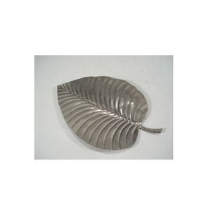 Silver Metal Leaf Decorative Platter & Matt Nickle Finishing for Home Decor - Product Image 6