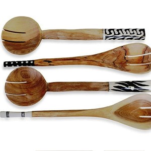 Accesorios de Lujo para el Hogar, Juego de Servidores de Ensalada de Acacia, Ecológicos, Aptos para Lavavajillas, Utensilios para Ensalada, Hechos en India - Product Image 1