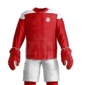 Uniforme de hockey sobre hielo unisex hecho a medida al por mayor uniforme de hockey sobre hielo transpirable de secado rápido a la venta - Product Image 5