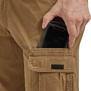 Recién llegado, pantalones Cargo de estilo informal para hombre, patrón recto de lona ligera con cintura elástica media, diseño de tamaño personalizado - Product Image 4