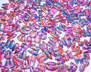 คู่ดอกรักเร่สีชมพูธรรมชาติสีทองแดงสีเทอร์ควอยส์พลอยอัญมณีทรงหลวมทำจากต่างหู - Product Image 5