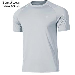 T-shirts de sport pour hommes, course à pied, entraînement, manches courtes, performance, séchage rapide, haut - Product Image 1