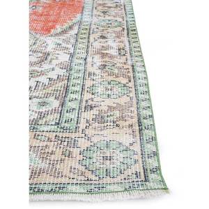 Alfombra Vintage de Lana 9x12 Roja y Naranja, Anudada a Mano, con Medallón, Rectangular, con Patrones de Rompecabezas y Patchwork, para Entrada, Pasillo y Sala de Estar - Product Image 4