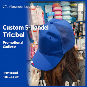 Cappellino a 5 Pannelli Tricolore Personalizzato per Gadget Promozionali - Product Image 3
