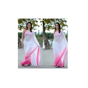 Approvisionnement en gros Saree confortable classique imprimé en georgette pour les filles Utilisation des cadeaux disponibles à la vente - Product Image 1