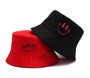 Chapeaux seau hip hop en coton avec logo personnalisé pour hommes et femmes lettres à carreaux réversibles et pliables approvisionnement d'usine pour fête en plein air - Product Image 3