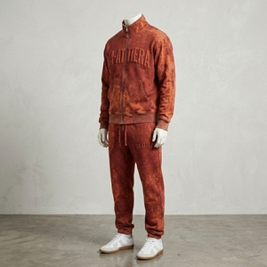 Conjunto Deportivo para Hombre, Sudadera con Cremallera Color Marrón Oxidado, Pantalones Jogger Bordados, Ropa Deportiva Casual, Ropa Deportiva para Fitness - Product Image 4