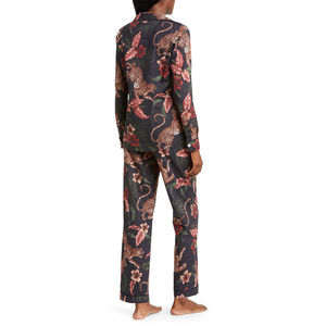 Ensemble de pyjamas en satin pour femmes, taille élastique, grande taille, vêtements de nuit d'été - Product Image 2