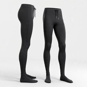 Leggings de vêtements de sport pour hommes de compression vêtements de course collants pantalons à séchage rapide pantalons à cordon haut Gym Fitness porter des Leggings - Product Image 2