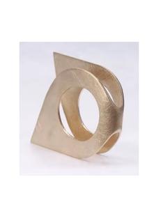 Escultura Abstracta de Arte Moderno Hecha a Mano en Aluminio para Interiores de Hotel u Hogar, Acabado Pulido en Oro - Product Image 5