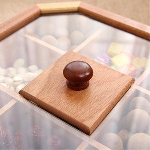 Square <b>Wood</b> <b>Storage</b> <b>Box</b> With 4 Compartments For Nuts Candies Tabletop Decoration Natural Material Modern Design Made in Vietnam - Product Image 2