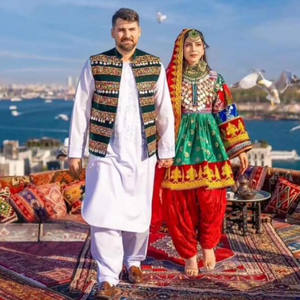 ชุดเดรสปักลายดอกไม้งานทำมือแบบดั้งเดิมของ Afghani และชุดคู่ชุดเดรส Shalwar Kameez - Product Image 5