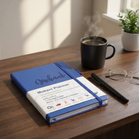 Vente flash - Carnet personnalisable en cuir PU avec couverture rigide en papier ivoire A5 et bande élastique
