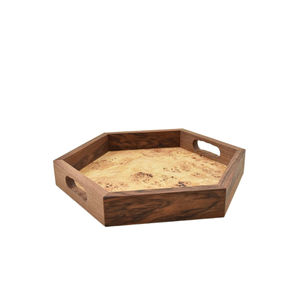 Elite diseñado personalizado en forma de madera natural bandejas para servir alimentos al por mayor suministros a granel disponibles en la India - Product Image 1