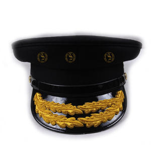 Prix de gros Meilleur fournisseur en une couleur unie Nouvelles casquettes brodées d'officier de conception - Product Image 4