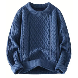 Pulls en tricot épais d'hiver personnalisés en gros OEM, respirants, manches longues, vêtements décontractés, position du logo sur le devant, pull-over - Product Image 1