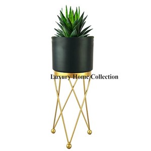 Gold Color Stand and Frame for Planters Black Color Decorative Flower Display and Storage Organization <b>Supplies</b> in Lowest Price - Product Image 2