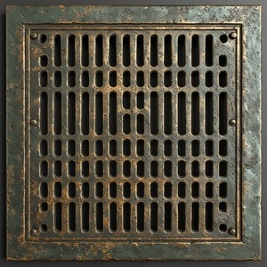 Modern Brass Bathroom Floor Drain with Visually Flowing Elegant Design Organic Curved Lines Lightweight & Easy to Clean - Product Image 1