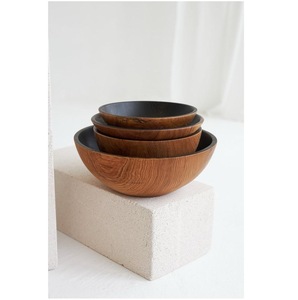 Bol en bois d'acacia naturel Murs épais faits à la main et base robuste pour un usage domestique de haute qualité - Product Image 1