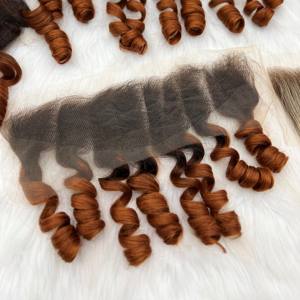 WHOLESALE HD INVISIBLE <b>LACE</b> <b>CLOSURE</b> FRONTAL ALL TEXTURES ALL SIZES CUTICLE ALIGNED for MAKING WIGS DONOR HUMAN HAIR EXTENSIONS - Product Image 6