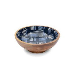 Bols de service à salade de fruits en bois naturel de taille et de finitions de forme personnalisée pour la décoration de la vaisselle à la maison et les fournitures de fête - Product Image 2