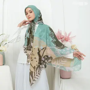 Alibaba customize square size Malaysia bawal shawls 115x115cm square shawls hijab scarf for Muslim women