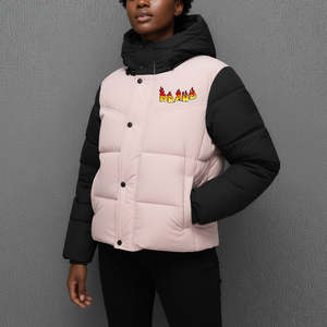 Chaqueta de Invierno Acolchada para Mujer, 100% Poliéster, Relleno de Algodón, Logotipo Bordado, Transpirable, para Uso Casual - Product Image 4