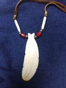 DIFFRANT INCROYABLE collier imitation ivoire PANDANE pendentif dents de dragon cool tour de cou bijoux rétro style tribal collier en os - Product Image 3